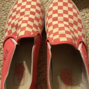 Pink checkerboard vans